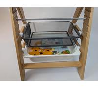 JALUDesignDE Adattatore adatto per seggiolone Hauck e Ikea Trofast, supporto per scatola e cestino a griglia, soluzione organizer salvaspazio, colore bianco