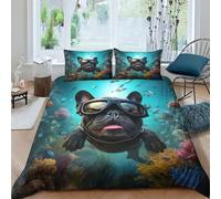 JALYKA Underwater Cane 3D Set Di Biancheria Da Letto Per Bambini, 3 Pezzi Con Copripiumino E Federa,Microfibra Per Ragazzi E Ragazze King（220x240cm）