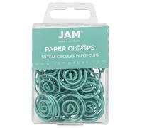 JAM PAPER Fermagli circolari - Fermagli rotondi - Verde acqua - 50/confezione
