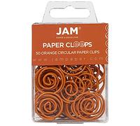 JAM PAPER Graffette Circolari - Fermacarte Rotonde - Arancione - 50/Confezione