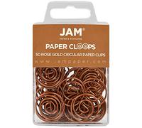 JAM PAPER Graffette Circolari - Fermacarte Rotonde - Oro Rosa - 50/Confezione