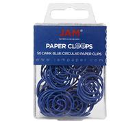 JAM PAPER Graffette circolari - Graffette rotonde - Blu scuro - 50/conf