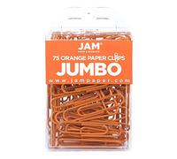 JAM PAPER Graffette Giganti Colorate - Grandi 50,8 mm - Graffette Arancioni - 75/Confezione