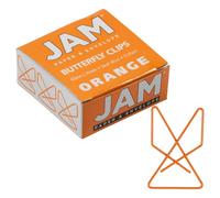 JAM PAPER Mollette a farfalla colorate - Mollette per carta arancioni - 15/confezione