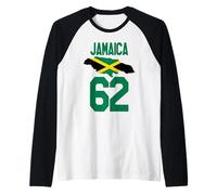 Jamaica 62 Jamaican Independence Flag Maglia con Maniche Raglan