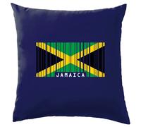 Jamaica Codice a Barre Stile Bandiera - Cuscino - Giamaicano Paese Kingston