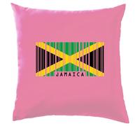 Jamaica Codice a Barre Stile Bandiera - Cuscino - Giamaicano Paese Kingston