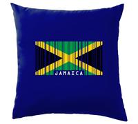 Jamaica Codice a Barre Stile Bandiera - Cuscino - Giamaicano Paese Kingston