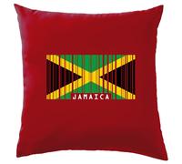 Jamaica Codice a Barre Stile Bandiera - Cuscino - Giamaicano Paese Kingston