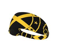 Jamaica - Fascia elastica unisex con stemma stampato su entrambi i lati, ideale come regalo per amici amanti dello sport, familiari