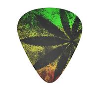 Jamaica Flag Leaves Il plettro per chitarra, per chitarre acustiche, elettriche, bassi - tocco naturale, confezione da 12, multicolore.