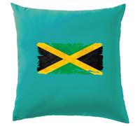 Jamaica Grunge Stile Bandiera - Cuscino - Giamaicano Love Kingston Città