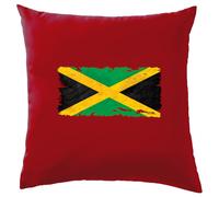 Jamaica Grunge Stile Bandiera - Cuscino - Giamaicano Love Kingston Città