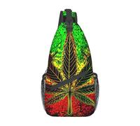 Jamaica Rastafarian Leaf-20 Jamaica Rastafarian Leaf Zaino a tracolla Borsa a tracolla Borsa a tracolla per palestra Ciclismo Viaggio Escursionismo Zaino per uomo Donna