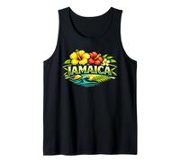 Jamaica Tropical Hibiscus Island Vibes Design Canotta