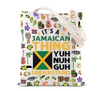 Jamaica Vacation Trip Tote Bag Jamaican Roots Gift Caraibbean Culture Gift It's A Jamaican Thing Yuh Nah Guh Understand Borsa di tela, Jamaica Thing Tote, 35*40cm