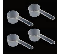 JAMAKALA 4 cucchiai dosatori, 20 g, 40 ml, cucchiai dosatori in plastica trasparente, paletta per polvere, paletta per proteine, utensili da cucina, per caffè in polvere