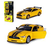 JAMARA 402610 Ford Mustang GT Diecast 1:42 - Modellino di auto giocattolo per bambini, modello mini veicoli, idea regalo per bambini, apertura manuale e chiusura