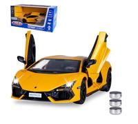 JAMARA 402617 Lamborghini Revuelto Diecast 1:24 con pila a bottone - Modellino di auto giocattolo per bambini, modello auto in miniatura, idea regalo per bambini, apertura manuale e chiusura
