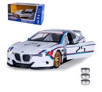 JAMARA 402621 BMW 3.0 CSL Hommage R Diecast 1:24 con batterie a bottone - Modellino di auto giocattolo per bambini, modello auto in miniatura, idea regalo per bambini, porte aprire/chiusura manuale