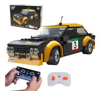JAMARA 402859 CADA FIAT Abarth 131 1:20 2,4 GHz Bricks, auto giocattolo, auto sportiva da corsa per bambini dai 6 anni in su, radiocomandata, set di mattoncini a morsetto, idea regalo per bambini