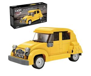 JAMARA 402879 CADA Citroën 2CV 1:24 Bricks, modellino di auto giocattolo per bambini dagli 8 anni in su, idea regalo per ragazzi e ragazze, design fedele ai dettagli, portellone posteriore manuale