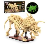 JAMARA 402890 CADA Dinosauro Fossile Triceratopo Bricks, idea regalo per ragazzo e ragazza, giocattolo dinosauro bambini, set giurassico, combinabile con altri modelli