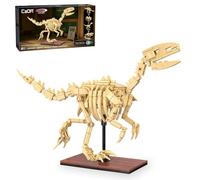JAMARA 402891 CADA Dinosauro Fossil Velociraptor Bricks, idea regalo per ragazzo e ragazza, giocattolo dinosauro bambini, set giurassico, combinabile con altri modelli
