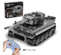 JAMARA 402894 CADA Panzer Tiger 1:35 2,4 GHz Bricks - Set di mattoncini da costruzione, giocattolo giocattolo da costruzione, costruzione per bambini a partire dagli 8 anni, idea regalo per bambini