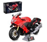 JAMARA 402927 CADA Suzuki Hayabusa 1:12 mattoncini rossi, set tecnico composto da 299 mattoncini a morsetto, kit per modellino di moto, licenza ufficiale, idea regalo da montare, a partire dagli 8
