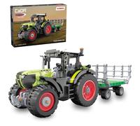 JAMARA 402945 CADA Claas Arion 660 1:24 Bricks, set tecnico composto da 448 mattoncini a morsetto, kit di costruzione trattore, controllo tramite pulsante, modello agricolo con licenza, a partire