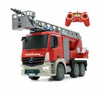 JAMARA 404960 - Camion da Pompieri Mercedes Antos, Scala 1:20, 2,4GHz, Rosso