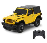 Jamara-405194 Jamara 405194 Jeep Wrangler JL 1:24 Giallo 27 MHz, Licenza Ufficiale, Fino a 1 Ora di autonomia a Circa 9 km/h, Dettagli Perfettamente riproduzionati, Lavorazione di Alta qualità, Colore