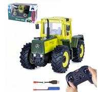 JAMARA 405341 Mercedes-Benz MB-trac 1000 1:24S Plug 2,4 GHz Trattore giocattolo con telecomando e connettore per rimorchi e dispositivi agricoli, regalo per bambini