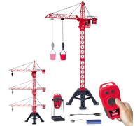JAMARA 406321 Gru a Torre Girevole Kutter XL 99 IR - Gru Giocattolo Telecomandata, Modello da Costruzione, Ruota a 360°, Con Gancio e Carrello Sollevabile e Abbassabile, Regalo per Bambini