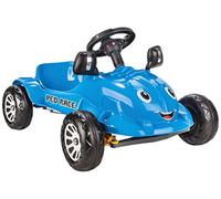 Jamara 460289 - Auto a Pedale Ped Race - Azionamento a Pedali con Specchi Esterni e Clacson, Blu