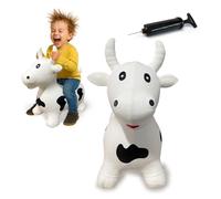 Jamara- Toro, Mucca Animale Cavalcabile, Colore Bianco/Nero, Medium, 460318