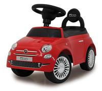 Jamara 460326 - Push-Car Fiat 500 rosso - Bagagliaio sotto il sedile, Maniglia per spinta e sostegno, Clacson, Protezione da ribaltamento