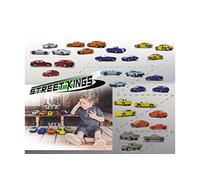 JAMARA 460351 - Street Kings 1:64 Diecast Set A 12 pz. - Carrozzeria in Metallo, Licenza Ufficiale