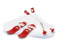 Jamara 460381 - Snow Play Funny Carve 1st step 42 cm rosso - Costruzione aerodinamica, Anelli di fissaggio regolabili e sicuri, Sup. antiscivolo superiore