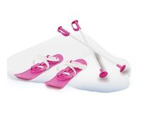 Jamara 460384 - Snow Play Funny Carve 1st step 42 cm rosa fucsia - Costruzione aerodinamica, Anelli di fissaggio regolabili e sicuri, Sup. antiscivolo superiore