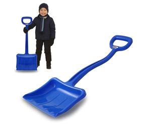 Jamara 460400 - Snow Play Pala da neve Tally 70 cm blu - Plastica robusta e stabile, Maniglia forma a D, Rinforzi nella struttura