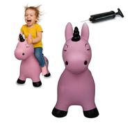 Jamara Animale salterino Unicorno rosa fucsia con pompa Cavalcabile Per Bambini