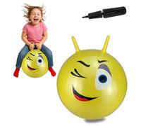 Jamara 460459 - Palla per saltare Eye giallo 550mm - Sviluppa equilibrio e capacitá motorie, Robusta, Resistente, Facile da riporre