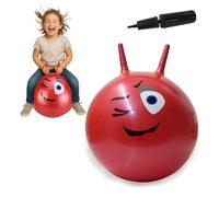 Jamara 460460 - Palla per saltare Eye rosso 550mm - Sviluppa equilibrio e capacitá motorie, Robusta, Resistente, Facile da riporre