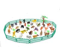 JAMARA 460479 - Set di Giochi per Animali Selvatici da 2,5", 53 Pezzi, Accessorio Ideale per Ogni Zoo, Dettagli curati, promuove Il Gioco di Ruolo e la Fantasia, Altezza: 30-95 mm