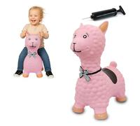 JAMARA 460543 Lama HoppyDoo - Giocattolo per bambini, giocattolo per bambini, per interni ed esterni, regalo per bambini, giocattolo da giardino, rimbalzo, facile da pulire, senza BPA, con pompa
