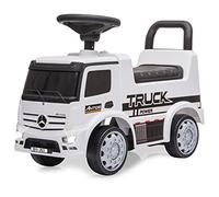 Jamara 460657 - Push-Car Mercedes-Benz Antos Bianco - Protezione Antiribaltamento, Luci LED, Spazio sotto il Sedile, Sirena, Clacson