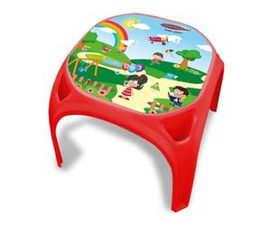 Jamara 460751 - Tavolo per Bambini con Numeri, XL, in plastica Resistente, Adatto per Interni ed Esterni, Stampa sul Piano del Tavolo, Bordi arrotondati, Piedini in Gomma Antiscivolo, Colore: Rosso