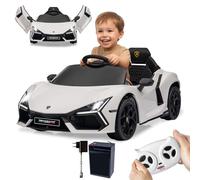 JAMARA 461881 Ride-on Lamborghini Revuelto 2,4 GHz Li-Power 12.6, auto elettrica per bambini dai 3 anni in su, auto elettrica per bambini, volante auto, idea regalo, luce, ruote per il trasporto